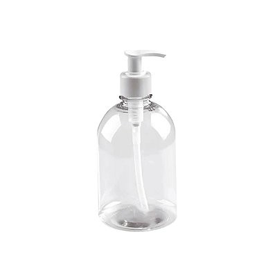 Pote Saboneteira Dispenser Resistente Transparente Com Ejetor Branco