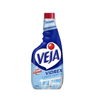 Veja Vidrex Com Álcool Limpa Vidros Refil 500ml