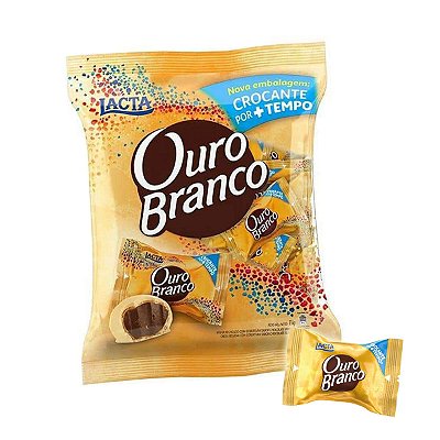 Bombom Wafer Lacta Ouro Branco Chocolate Pack 1Kg