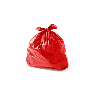 Saco de Lixo Vermelho 20L 100 Unidades para Coleta Seletiva