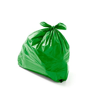 Saco de Lixo Verde 20L 100 Unidades para Coleta Seletiva