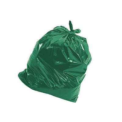 Saco de Lixo Verde 40L 100 Unidades para Coleta Seletiva