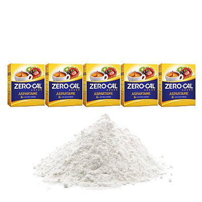 Adoçante Em Pó Zero Cal Aspartame C 50 Sachês Kit 5