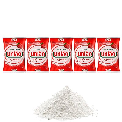 Açúcar Refinado União 1kg Kit 5