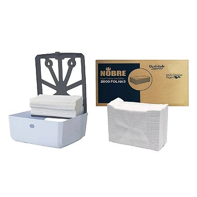 Papel Toalha Interfolha 20x23 Com Dispenser Nobre
