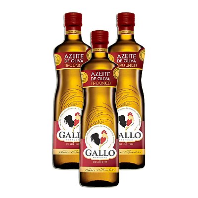 Azeite de Oliva Tipo Único Português Gallo 500ml Kit 3