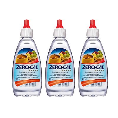 Adoçante Zero Cal Sacarina Liquido 100ml Kit 3
