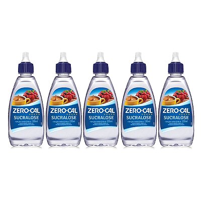 Adoçante Zero Cal Sucralose Liquido 100ml Kit 5