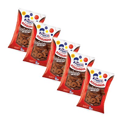 Biscoito Rosquinha de Chocolate Panco 500 G Kit 5