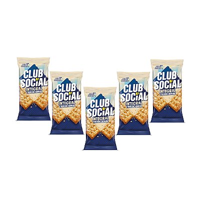 Biscoito Salgado Club Social Integral C 6 Unidades Kit 5