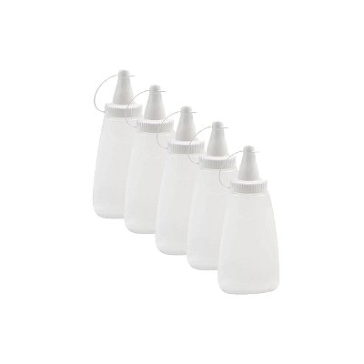 Bisnaga Plástica Transparente Casar Sanremo 210ml Kit 5