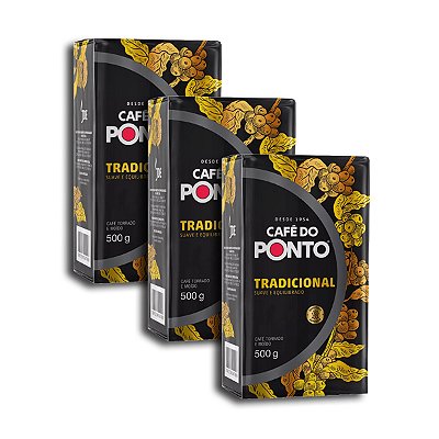 Café À Vácuo Torrado E Moído Tradicional Do Ponto 500g Kit 3