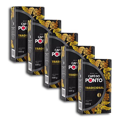 Café À Vácuo Torrado E Moído Tradicional Do Ponto 500g Kit 5