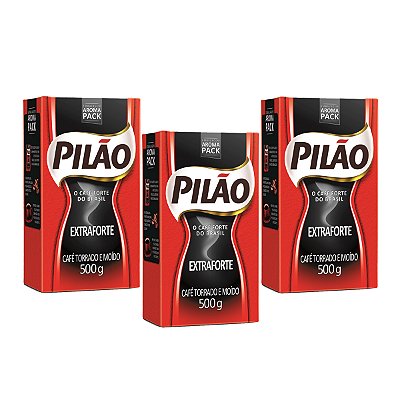 Café Pilão Torrado e Moido Extra Forte À Vácuo 500g Kit 3