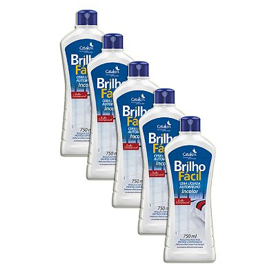 Cera Líquida 750ml Incolor Brilho Fácil Kit 5