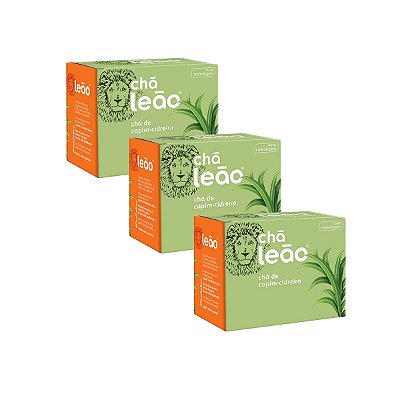 Chá Leão Capim Cidreira Em Sachê Com 10 U Kit 3