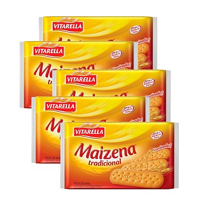 Biscoito Vitarella Maizena 400g Kit 5