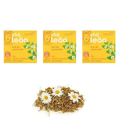Chá Leão Camomila Com 10 Sachê Kit 3