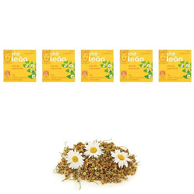Chá Leão Camomila Com 10 Sachê Kit 5