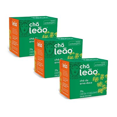 Chá Leão Erva doce Em 10 Sachês Kit 3