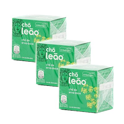 Chá Leão Erva doce Em 15 Sachês Kit 3