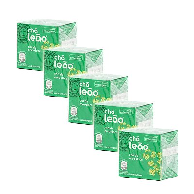 Chá Leão Erva doce Em 15 Sachês Kit 5