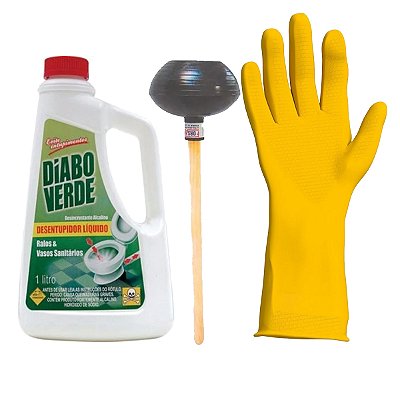Kit Super desentupidor de Privada Vaso Sanitário Ralo Sifão