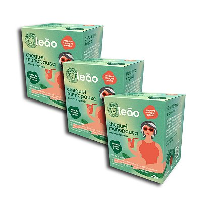 Chá Matte Leão Cheguei Menopausa Amora e Laranja 10 un Kit 3