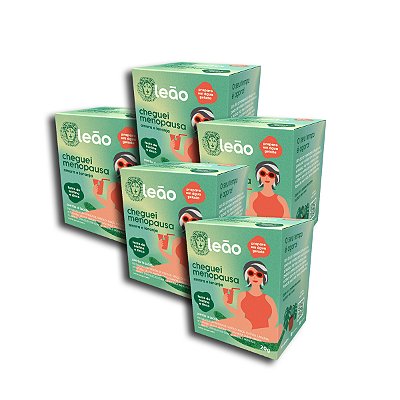 Chá Matte Leão Cheguei Menopausa Amora e Laranja 10 un Kit 5
