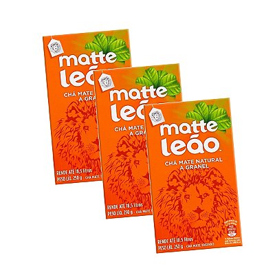 Chá Matte Leão Mate Original Em Ervas 250 gr Kit 3