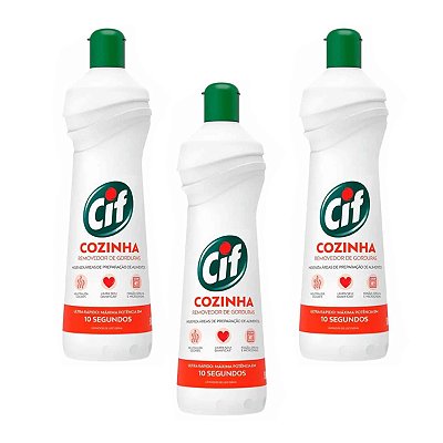 Cif Cozinha Removedor De Gorduras 500ml Kit 3