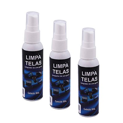 Clean Limpa Telas E Óculos 60ml Implastec Kit 3