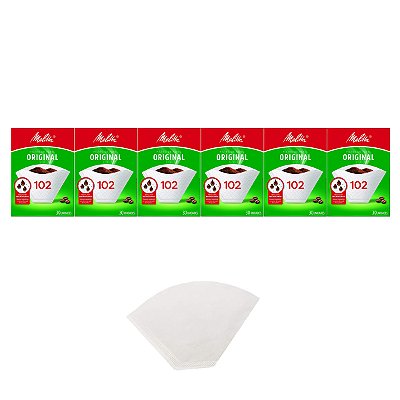 Coador De Café De Papel Filtro Melitta N102 Kit 6