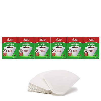 Coador De Café De Papel Filtro Melitta N103 Kit 6