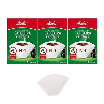 Coador De Café De Papel Filtro Melitta N4 Kit 3