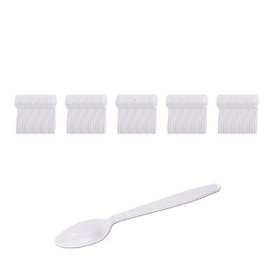 Colher Master Branca Biodegradável 50U Kit 5
