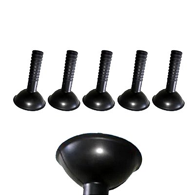 Desentupidor de Pia de Mão Pequeno Preto Em Borracha Kit 5