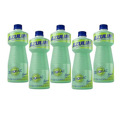 Desinfetante Asseptegel Azulim Zerobac Lemon 1 Litro Kit 5