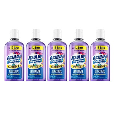 Desinfetante Azulim Lavanda Concentrado Duradouro Kit 5