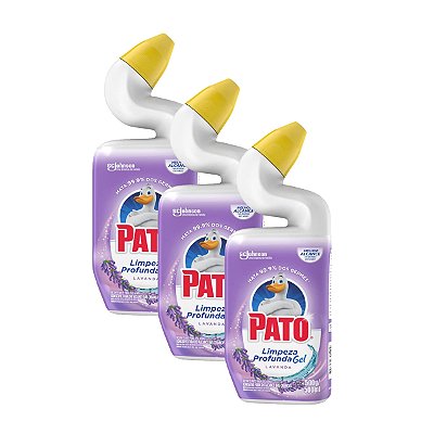 Desinfetante Pato Lavanda Limpeza Profunda Kit 3