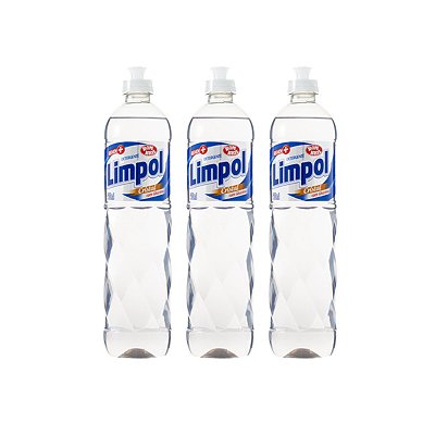 Detergente Limpol Cristal Com Glicerina 500ml Kit 3