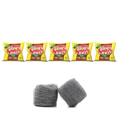 Esponja De Aço Grossa Bom Bril Eco 60g Kit 5