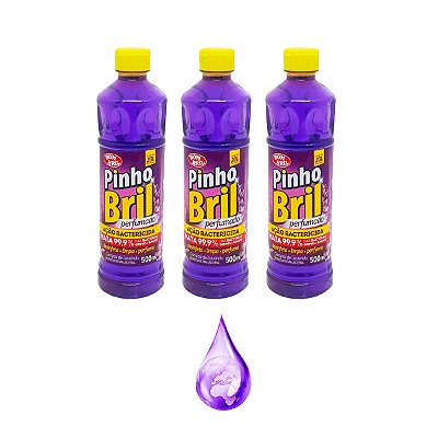 Desinfetante Pinho Bril Lavanda 500ml Kit 3