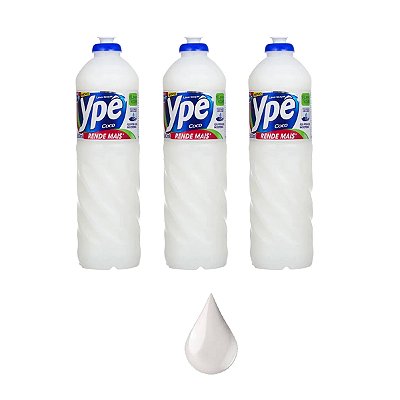 Detergente Lava Louças Ypê Coco Toque Suave 500ml Kit 3