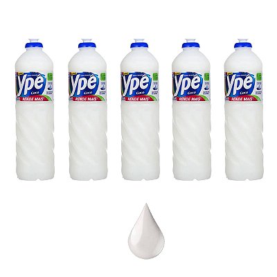 Detergente Lava Louças Ypê Coco Toque Suave 500ml Kit 5