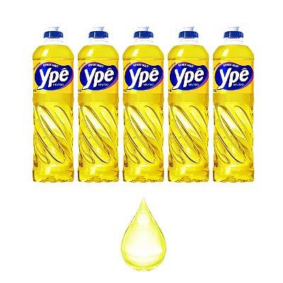 Detergente Ypê Neutro Com Glicerina 500ml Kit 5