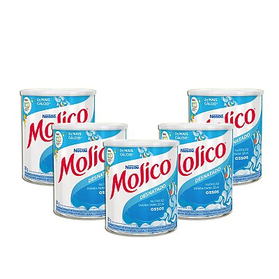 Leite Em Pó Molico Desnatado Nestlé Kit 5