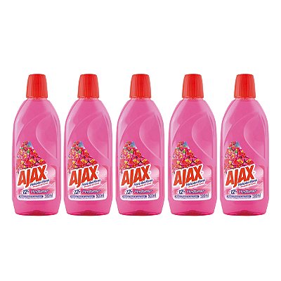 Limpador Ajax Bouquet de Flores 500ml Kit 5