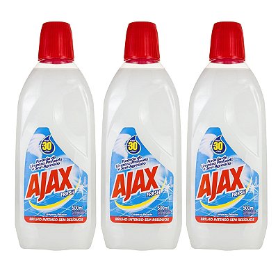 Limpador Ajax Fresh 500ml Kit 3
