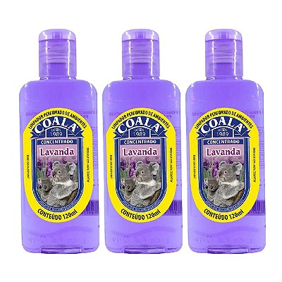 Limpador Aromatizante Concentrado Coala Lavanda Kit 3